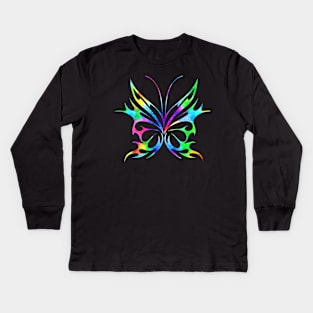 Cyber Sigilism beautiful butterfly Kids Long Sleeve T-Shirt